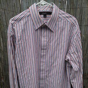 Sean John Striped Collar Shirt - XL - Multicolor